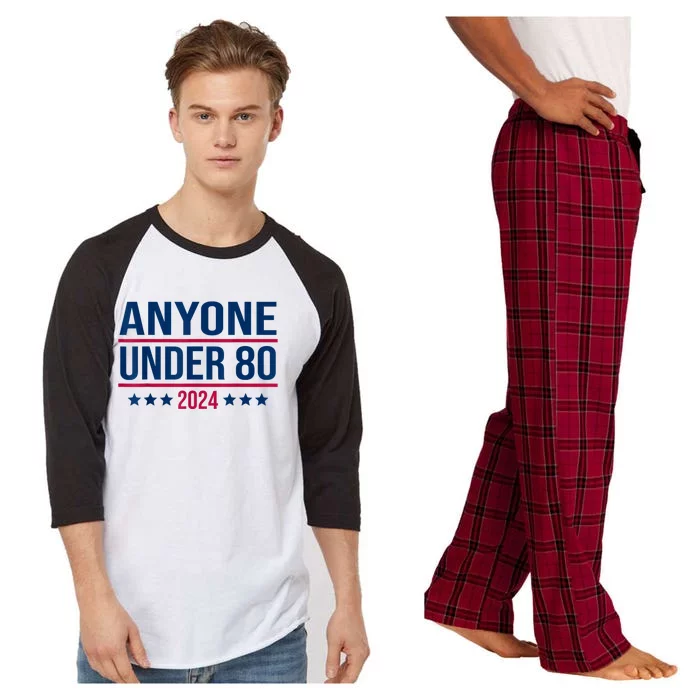 Anyone Under 80 2024 Funny President Election Vote Raglan Sleeve Pajama Set