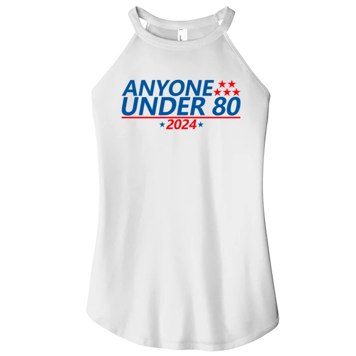 Anyone Under 80 2024 FUNNY Women’s Perfect Tri Rocker Tank