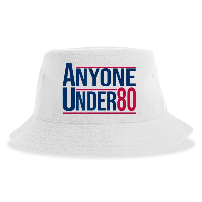 Anyone Under 80 2024 Funny President Election Vote Sustainable Bucket Hat