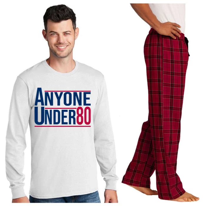 Anyone Under 80 2024 Funny President Election Vote Long Sleeve Pajama Set