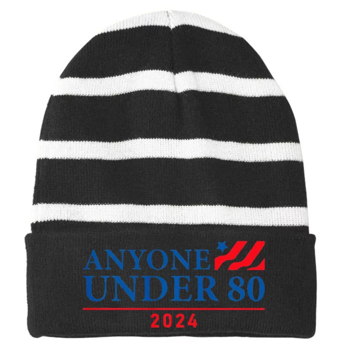 A.NYONE U.NDER 80 2024 Striped Beanie with Solid Band