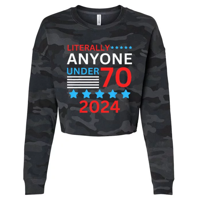 Anyone Under 80 70 2024 Election President Congress Term Cropped Pullover Crew