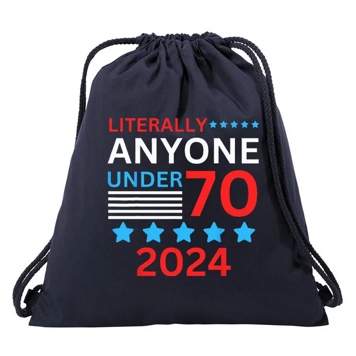 Anyone Under 80 70 2024 Election President Congress Term Drawstring Bag