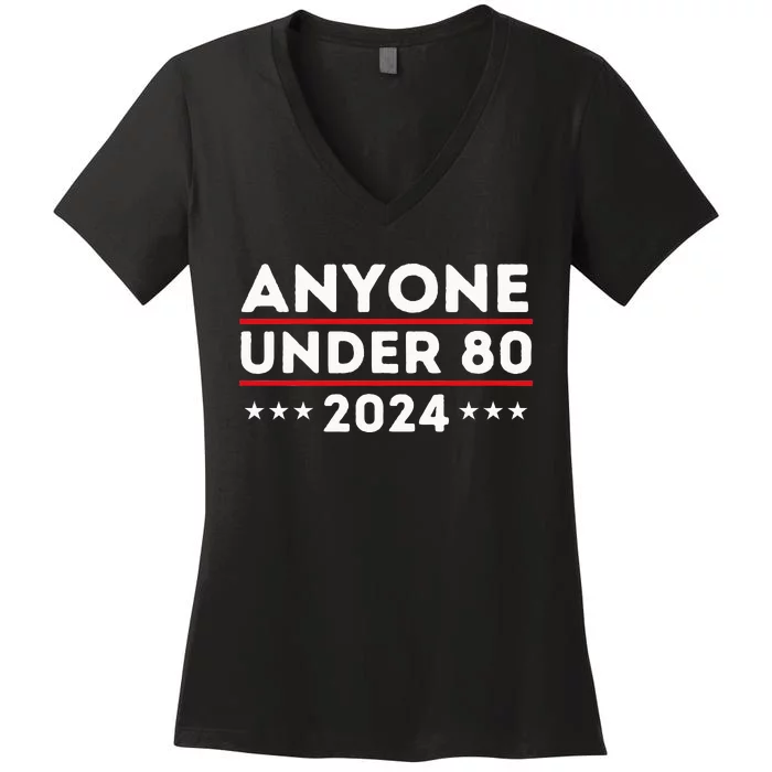 Anyone Under 80 2024 Women's V-Neck T-Shirt