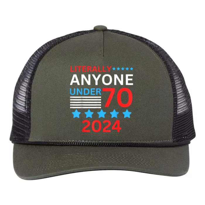 Anyone Under 80 70 2024 Election President Congress Term Retro Rope Trucker Hat Cap