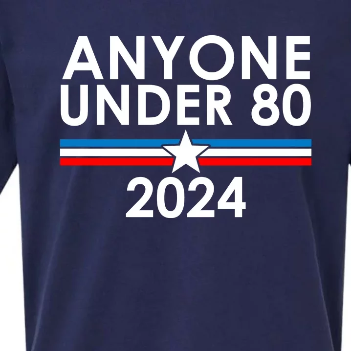 Anyone Under 80 2024 Funny Political Sueded Cloud Jersey T-Shirt