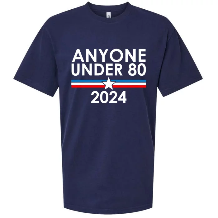 Anyone Under 80 2024 Funny Political Sueded Cloud Jersey T-Shirt