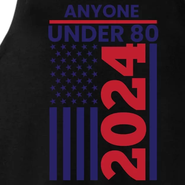 Anyone Under 80 Funny 2024 Ladies Tri-Blend Wicking Tank