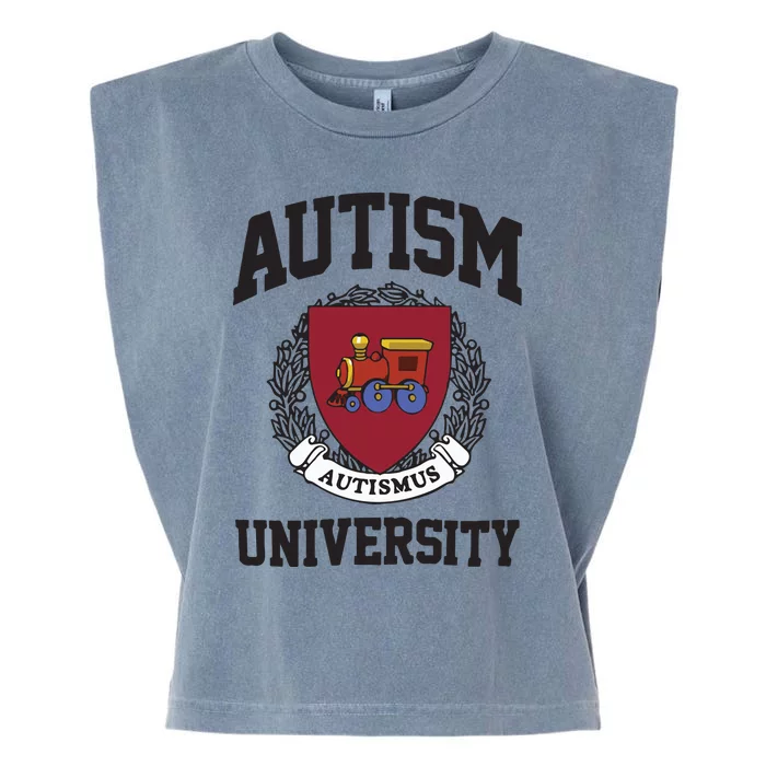 Autism University Autismus Garment-Dyed Women's Muscle Tee