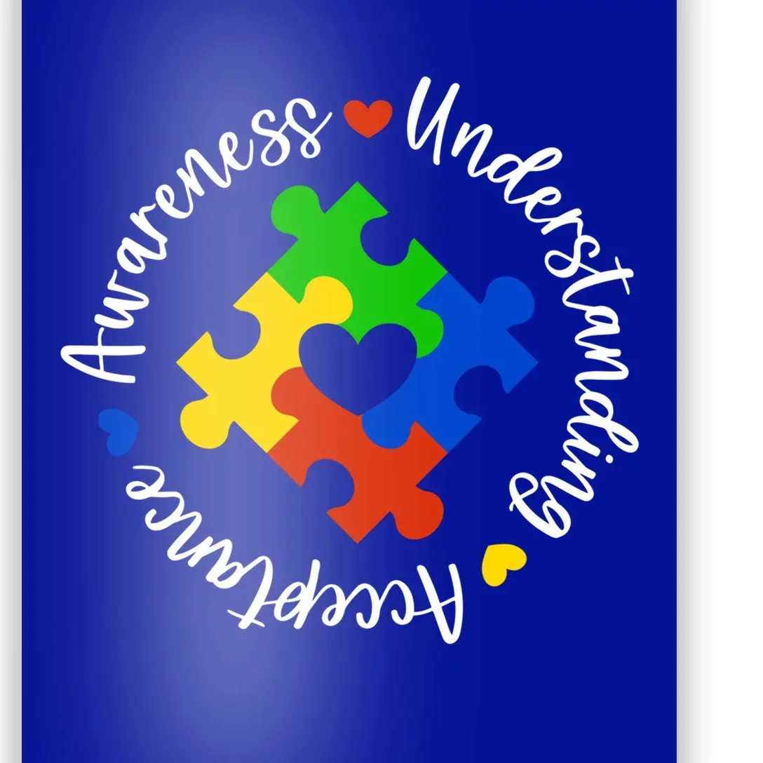 Awareness Understanding Acceptance Autism Awareness Month Cute Gift Poster