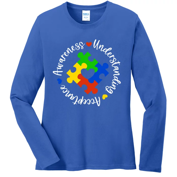 Awareness Understanding Acceptance Autism Awareness Month Cute Gift Ladies Long Sleeve Shirt