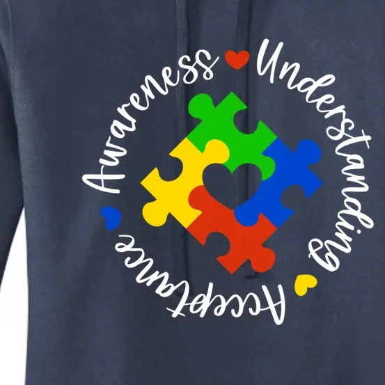 Awareness Understanding Acceptance Autism Awareness Month Cute Gift Women's Pullover Hoodie