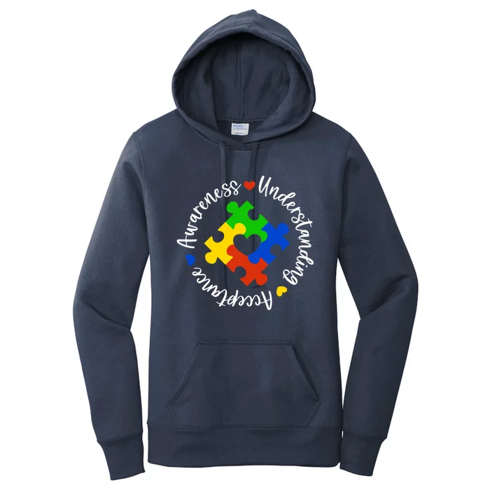 Awareness Understanding Acceptance Autism Awareness Month Cute Gift Women's Pullover Hoodie