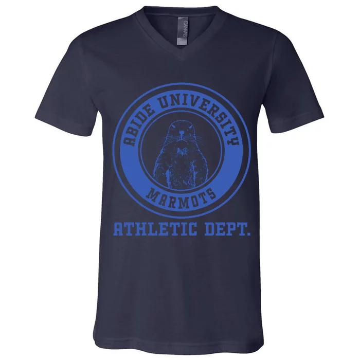 Abide University Athletic Dept. Marmots V-Neck T-Shirt