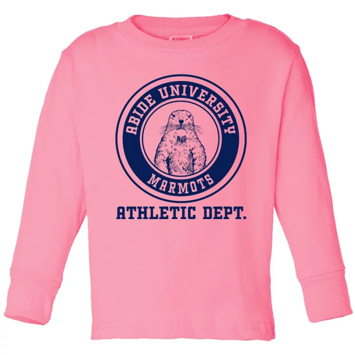 Abide University Athletic Dept. Marmots Toddler Long Sleeve Shirt