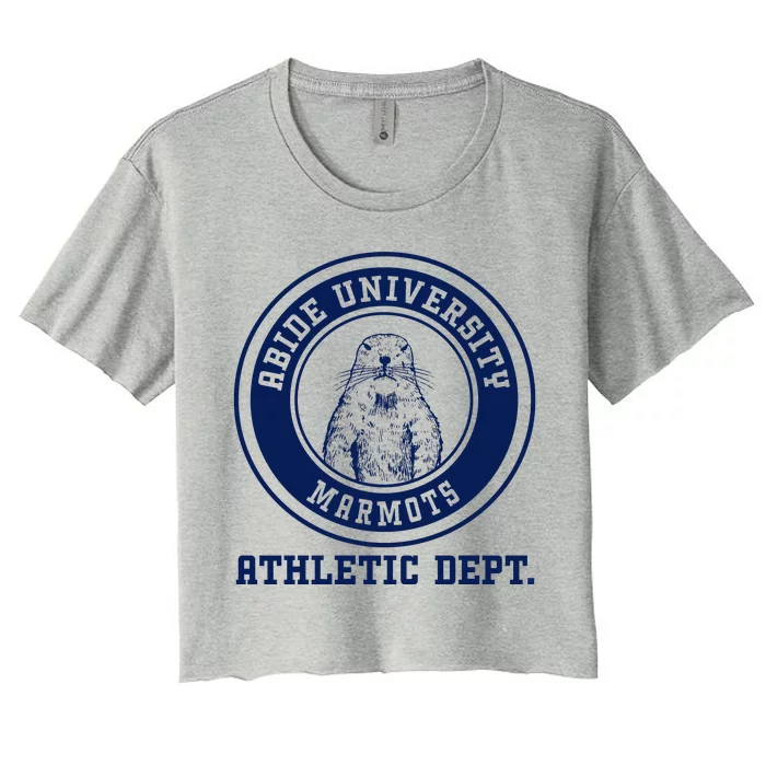 Abide University Athletic Dept. Marmots Women's Crop Top Tee