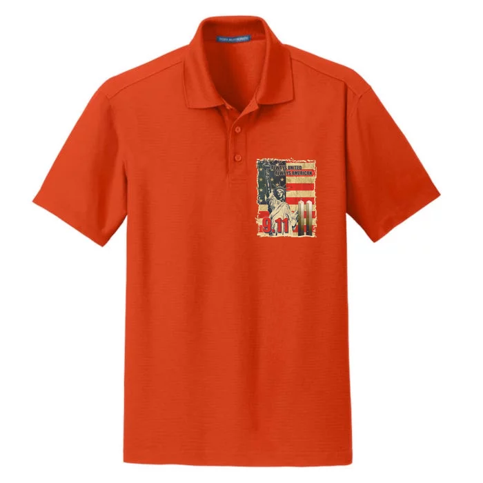 Always United Always American September 11 Memorial Dry Zone Grid Performance Polo