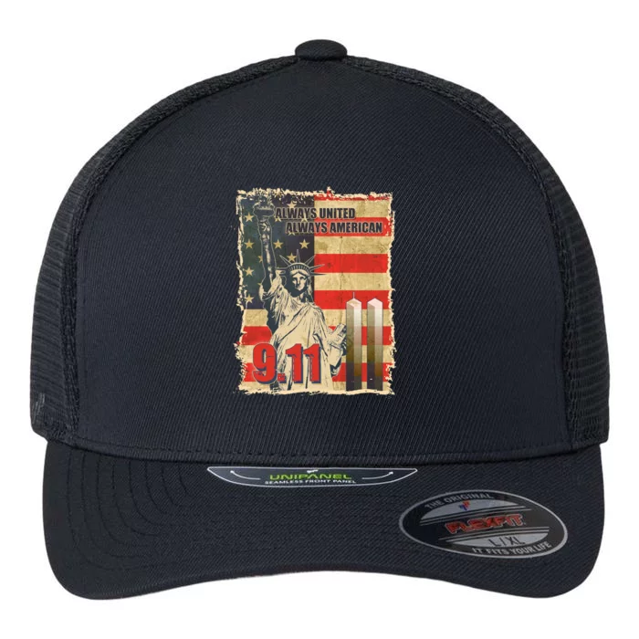 Always United Always American September 11 Memorial Flexfit Unipanel Trucker Cap