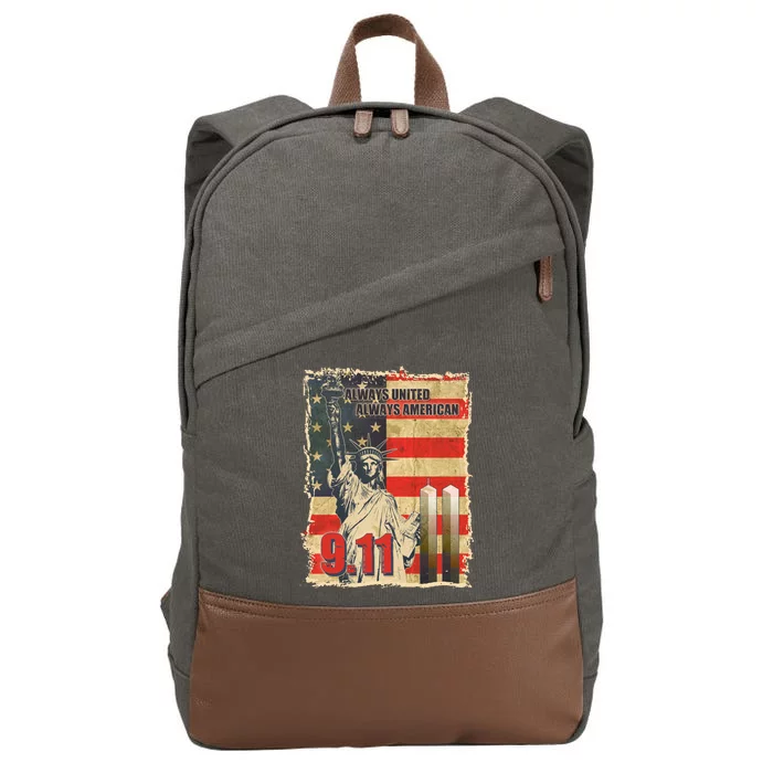 Always United Always American September 11 Memorial Cotton Canvas Backpack