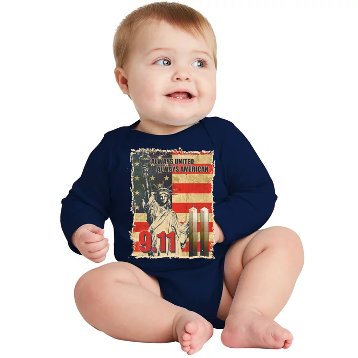 Always United Always American September 11 Memorial Baby Long Sleeve Bodysuit