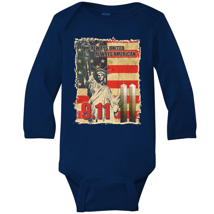 Always United Always American September 11 Memorial Baby Long Sleeve Bodysuit