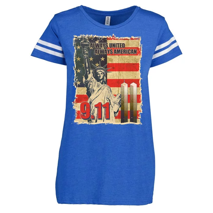 Always United Always American September 11 Memorial Enza Ladies Jersey Football T-Shirt