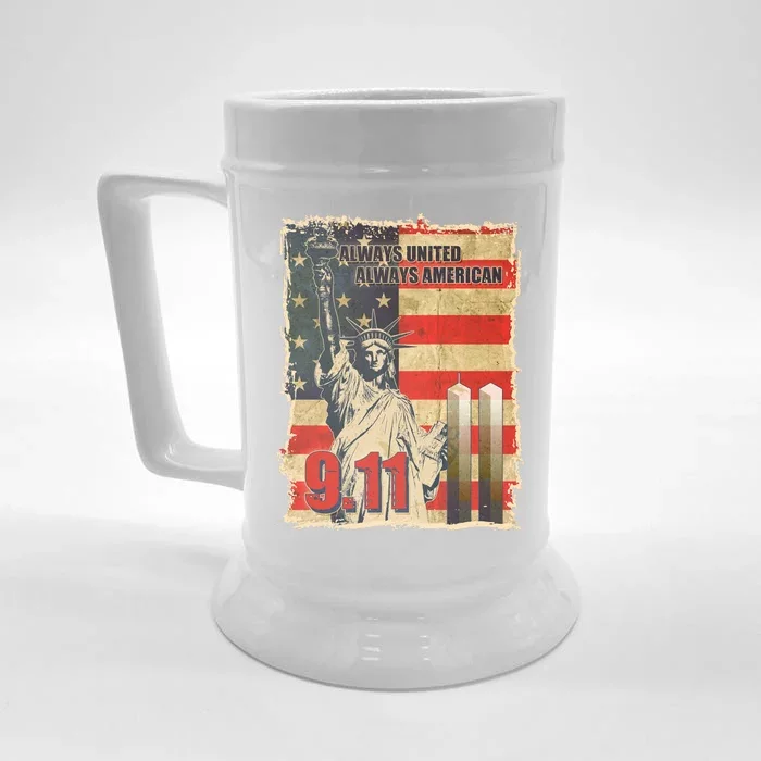 Always United Always American September 11 Memorial Front & Back Beer Stein