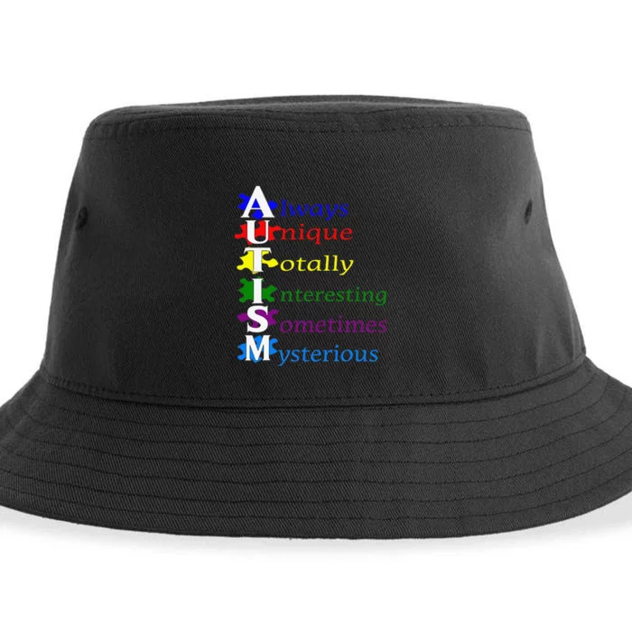 Always Unique Awesome Autism Awareness Supporters Sustainable Bucket Hat