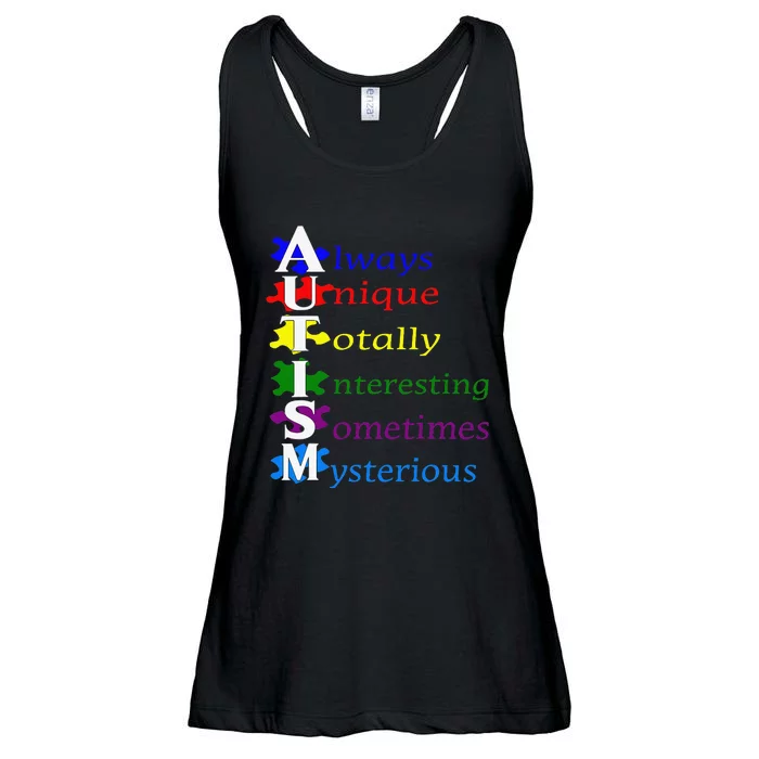 Always Unique Awesome Autism Awareness Supporters Ladies Essential Flowy Tank