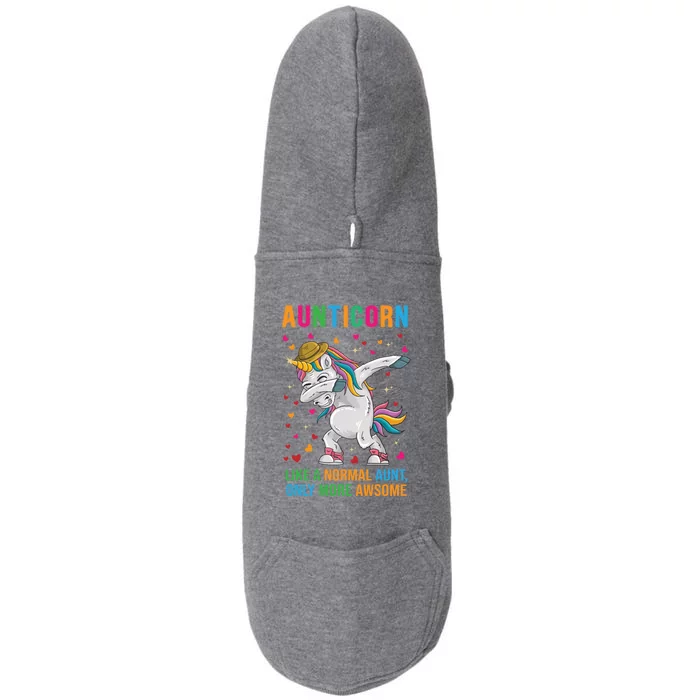 Aunt Unicorn Aunticorn Gift Doggie 3-End Fleece Hoodie