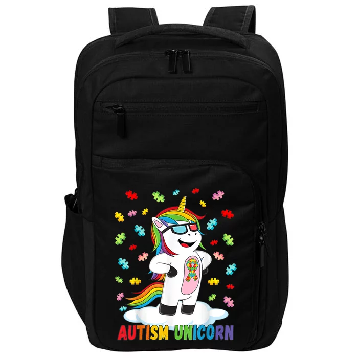 Autism Unicorn Autism Awareness Puzzle Gift Impact Tech Backpack