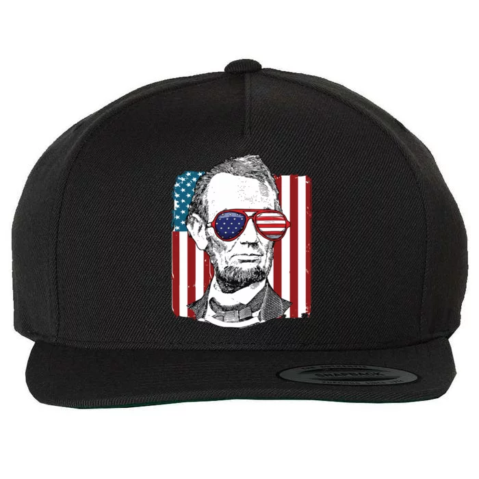 America Usa Abe Lincoln 4th Of July Wool Snapback Cap