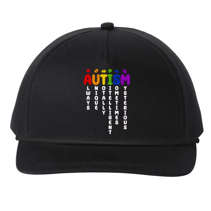 Always Unique Autism Definition Quote Snapback Five-Panel Rope Hat