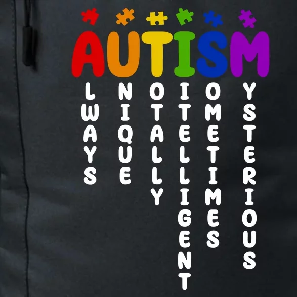 Always Unique Autism Definition Quote Daily Commute Backpack