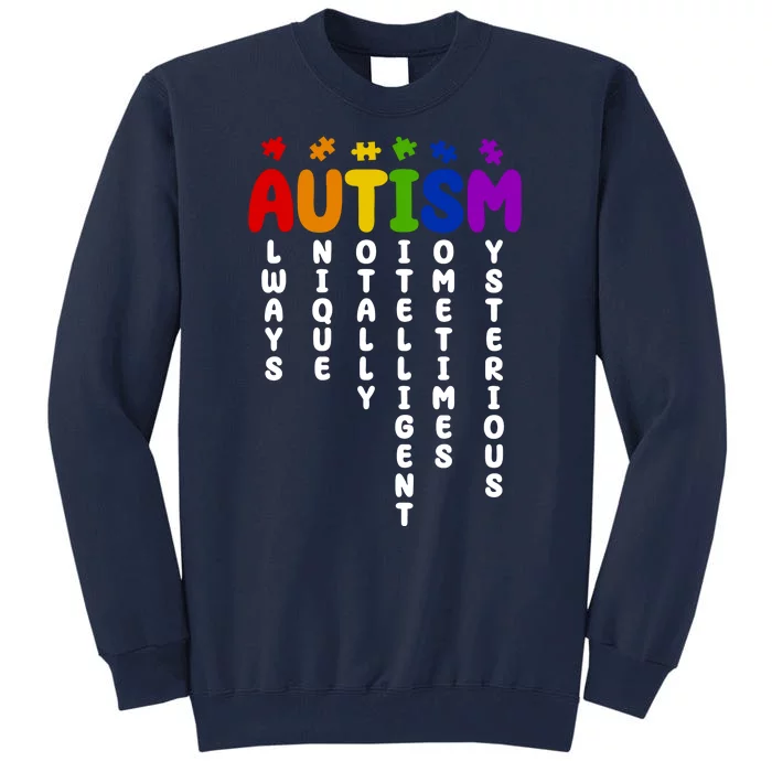 Always Unique Autism Definition Quote Tall Sweatshirt