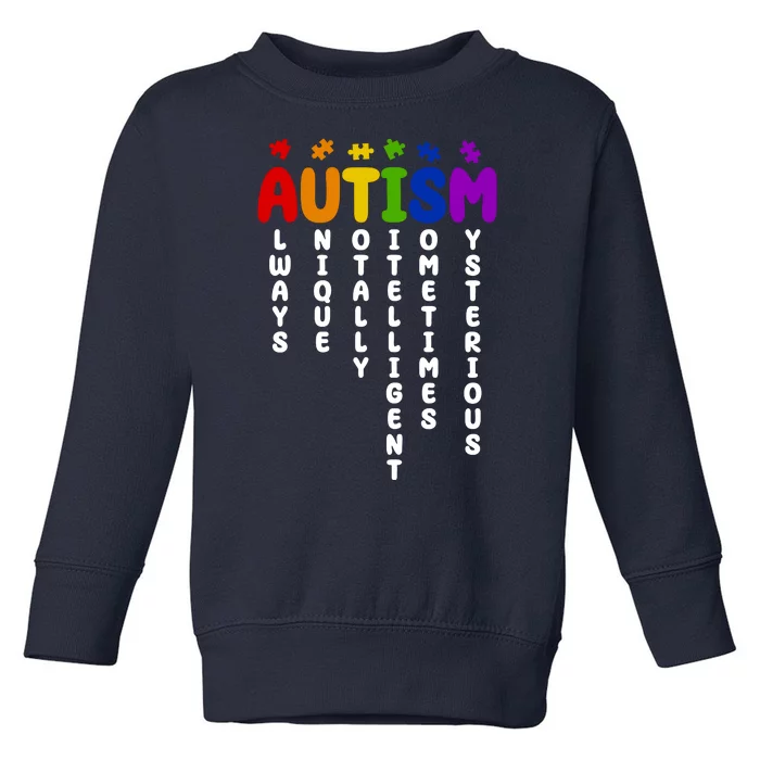 Always Unique Autism Definition Quote Toddler Sweatshirt