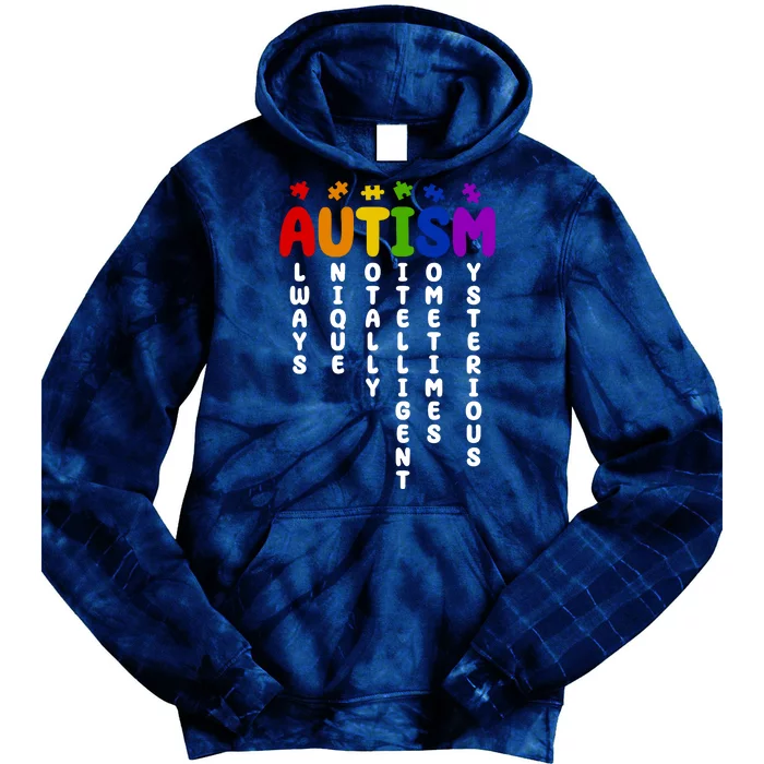 Always Unique Autism Definition Quote Tie Dye Hoodie