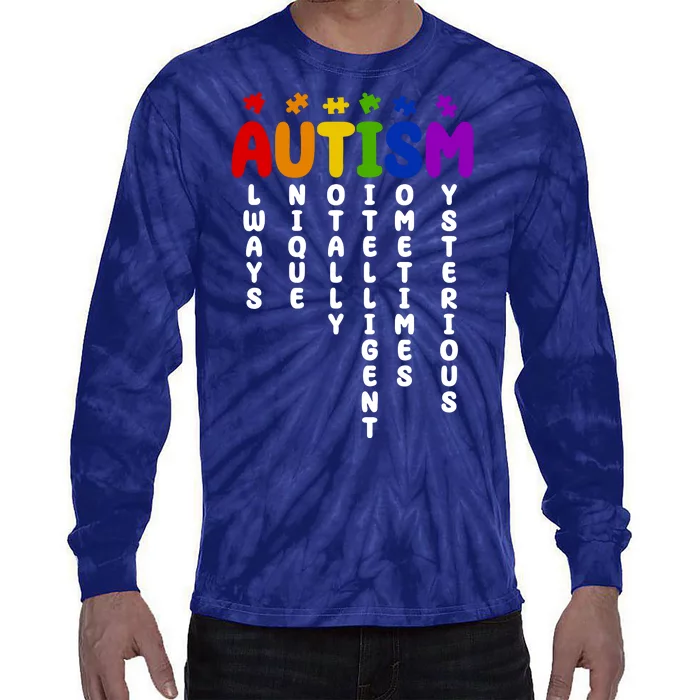 Always Unique Autism Definition Quote Tie-Dye Long Sleeve Shirt