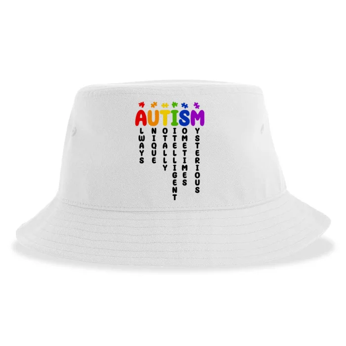 Always Unique Autism Definition Quote Sustainable Bucket Hat