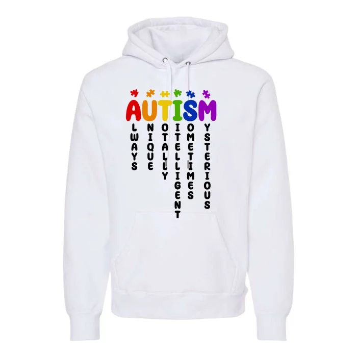 Always Unique Autism Definition Quote Premium Hoodie