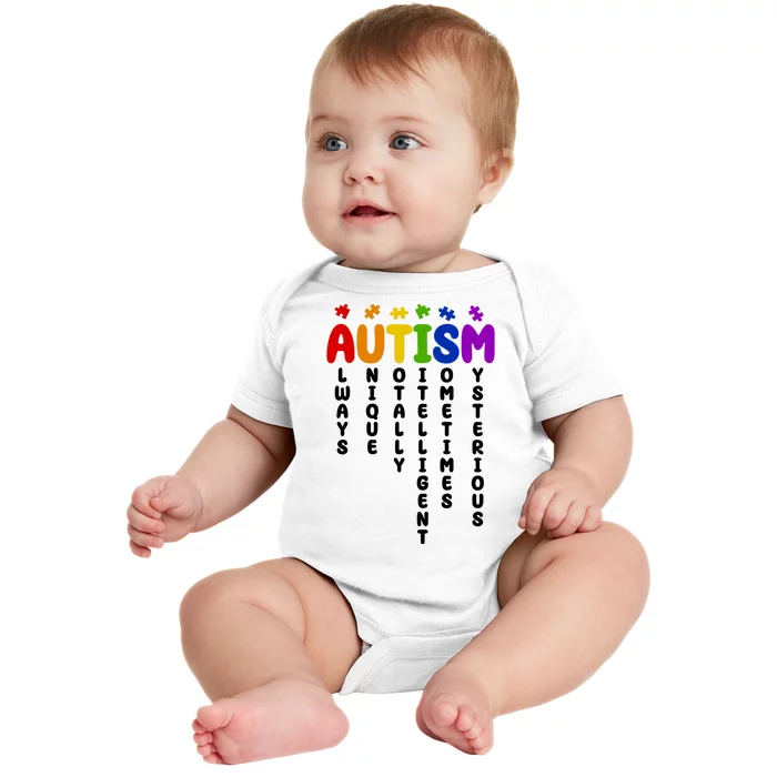 Always Unique Autism Definition Quote Baby Bodysuit