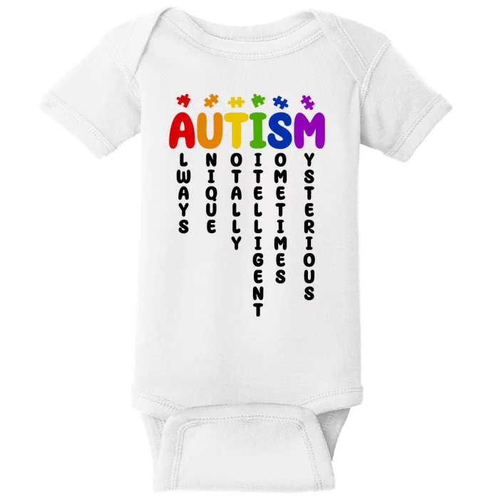 Always Unique Autism Definition Quote Baby Bodysuit