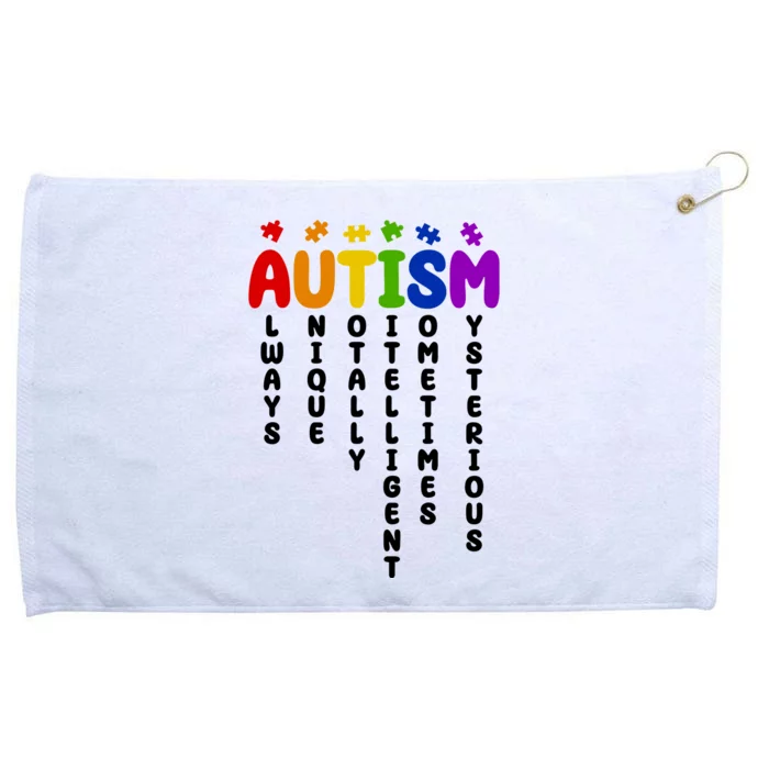 Always Unique Autism Definition Quote Grommeted Golf Towel