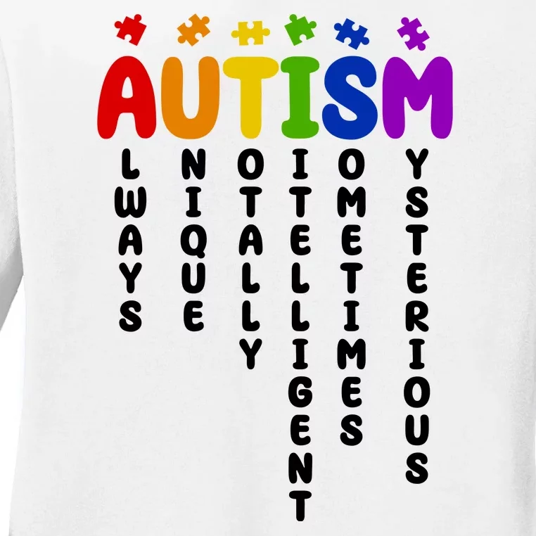 Always Unique Autism Definition Quote Ladies Long Sleeve Shirt