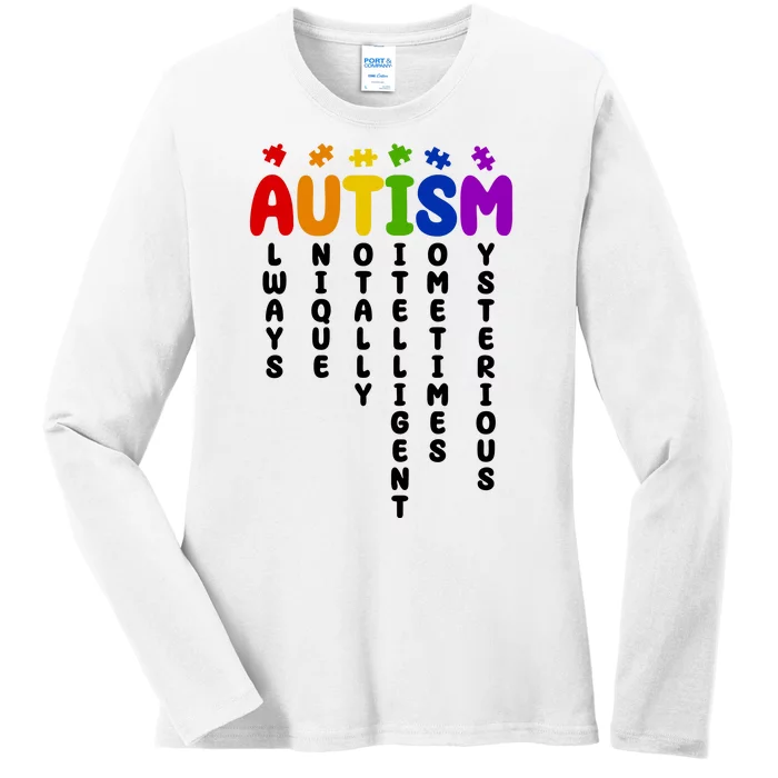 Always Unique Autism Definition Quote Ladies Long Sleeve Shirt