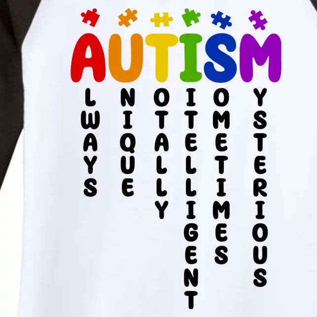 Always Unique Autism Definition Quote Women's Tri-Blend 3/4-Sleeve Raglan Shirt