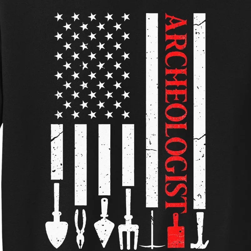 Archeologist USA American Flag Archeology Patriotic Sweatshirt