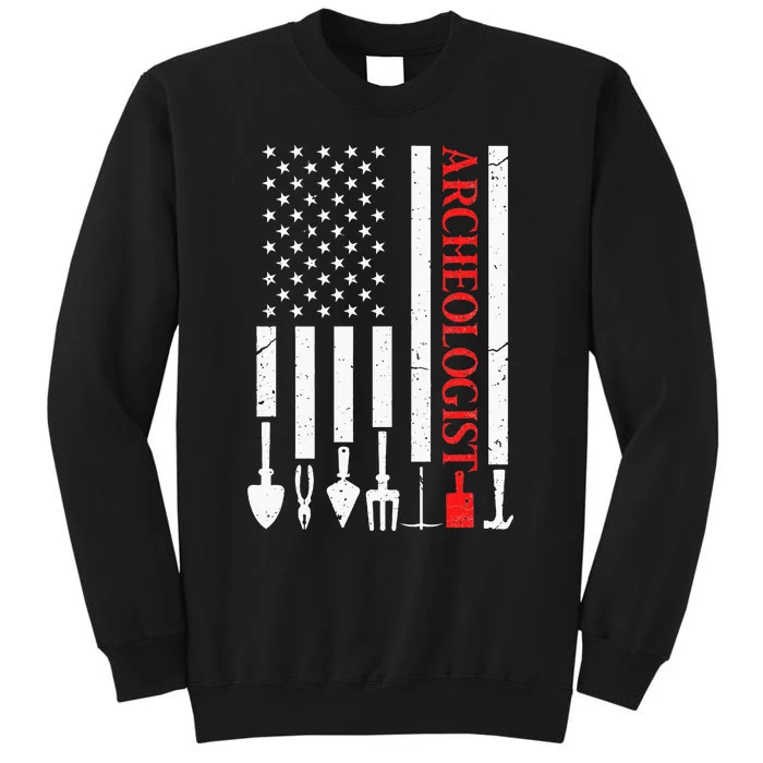 Archeologist USA American Flag Archeology Patriotic Sweatshirt