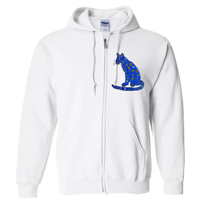 Ugly Blue Cat Full Zip Hoodie