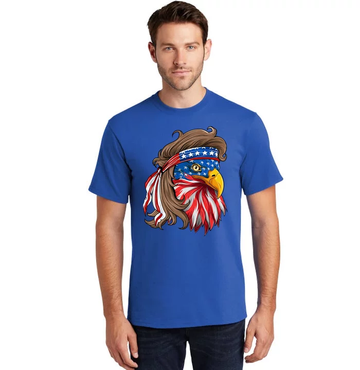 American Usa Bald Eagle Mullet Funny Patriotic 4th Of July Gift Tall T-Shirt